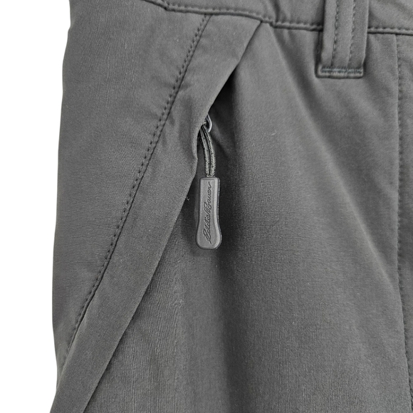 Eddie Bauer Polar Fleece Plaid Lined Pants Gray Straight Leg Petite 14P - Picture 3 of 9